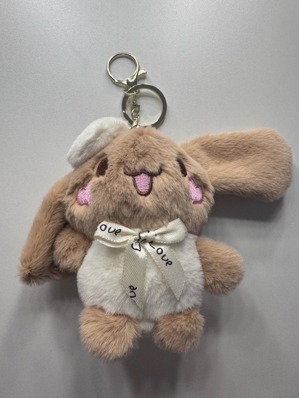 Mocha plush keychain